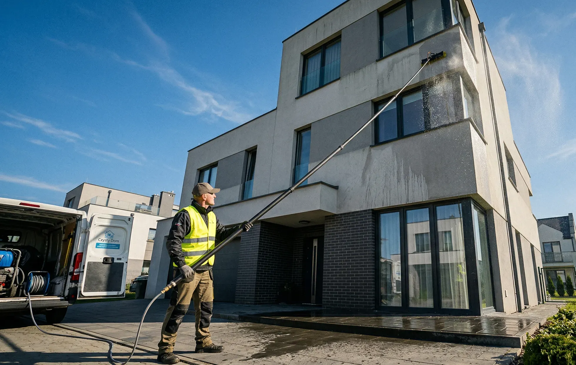 Efekt czyszczenia elewacji